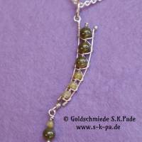 Silberanhänger mit seltenem grünen Mali-Granat Bild 1