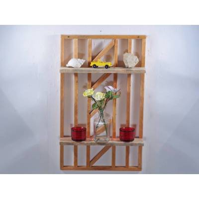 Wandregal aus Paletten- und Bauhölzern, Palettenholz, Regal für Vasen, Möbel, einzigartig, Holz, Wohndeko, deko