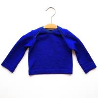 Babypullover, 100% Merinowolle, 62 68, blau, Upcycling Bild 4