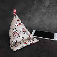 Handykissen / Sitzsack Pyramide - DOGSLIFE - Smartphonestütze als Handyhalter | mit Kirschkernfüllung | RÄUBERKIND Bild 1