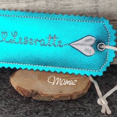 * Leseratte Anhänger ITH * Lesezeichen, Stickdatei 10 x 10