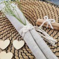 Serviettenbänder (4rer Set), Makramee, für Hochzeiten und andere Feierlichkeiten Bild 1