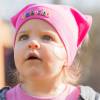 Kopftuch mit Namen pink gestreift für Mädchen Sonnenschutz - Babymütze Kinderkopftuch Babys Kleinkinder Bild 4