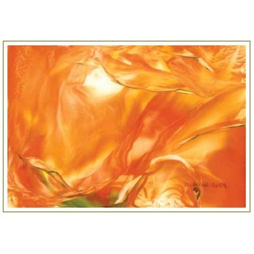 Kunst–Doppelkarte - „Seide“ - bewusst ohne Textvorgabe - Design  Ulrike Kröll.