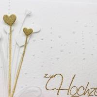 Glückwunschkarte zur Hochzeit - Strauß aus Herzen für ein Brautpaar Bild 2