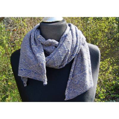 Sommerschal blau beige