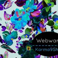 0,5m Webware Blumen weiss Bild 1