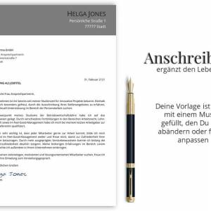 Professionelle Bewerbungsvorlage deutsch | Lebenslauf Vorlage Word, Pages & Canva | Seriöse Bewerbung Bild 4
