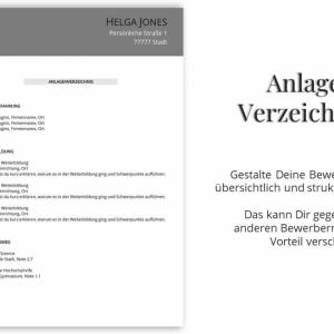 Professionelle Bewerbungsvorlage deutsch | Lebenslauf Vorlage Word, Pages & Canva | Seriöse Bewerbung Bild 8