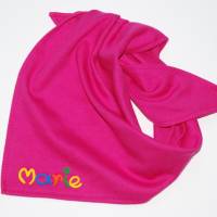 Halstuch pink für Hunde mit Namen - Personalisiertes Hundehalstuch zum binden - verschiedene Größen - Accessoire Tiere Bild 1