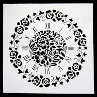 Schablone die Uhr Zifferblatt Ornament Blumen Rosen DIY Malerei Handwerk Projekte Bild 2
