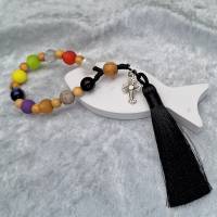 Gebetskette "Perlen der Trauer", christlicher Schmuck, christliches Geschenk Bild 1