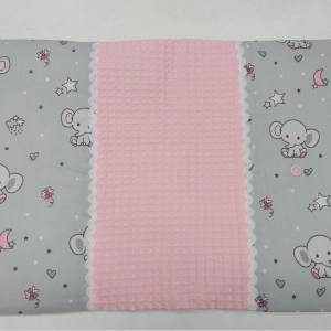 Wunderschöne Wickeltasche in grau/rosa mit niedlichem Elefantenmotiv Bild 4
