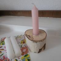 Kleiner Kerzenständer " Birkenstämmchen" Bild 3