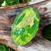Rügener "Froschkönig" grüne Seife mit Jojobaöl * 100 g Stück * Sassnitzer Manufaktur "Inselseifen" Bild 2