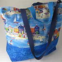 Stofftasche Meer aus Baumwolle mit vier Henkeln Bild 1
