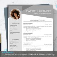 Kreative Bewerbungsvorlage deutsch | Vorlage Lebenslauf modern, Anschreiben, Deckblatt | Word & Pages Bild 1