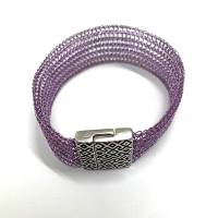 Drahtgestricktes Armband, lilac Bild 4