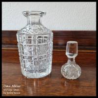 Vintage Kristallglas Karaffe - Mid Century / 60er Jahre Bild 1