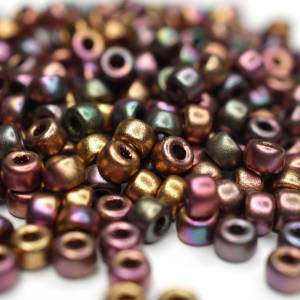 10g 6/0 Czech Seed Beads Matubo | Matte Metallic Bronze Iris Bild 1