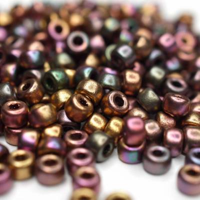 10g 6/0 Czech Seed Beads Matubo | Matte Metallic Bronze Iris