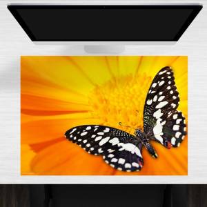 Schreibtischunterlage – Schwarz-Weißer Schmetterling – 70 x 50 cm – Schreibunterlage für Kinder aus Premium Vinyl – Made Bild 1