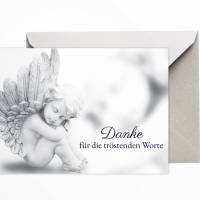 Danksagungskarten Engel, 12 Danke Karten mit Umschlag, Karten mit Engel Motiv, Danke nach Beerdigung Bild 4