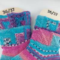 Socken Größe 36/37, Unikat, handgestrickt, Stricksocken für warme Füße Bild 4