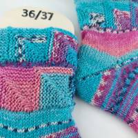 Socken Größe 36/37, Unikat, handgestrickt, Stricksocken für warme Füße Bild 7