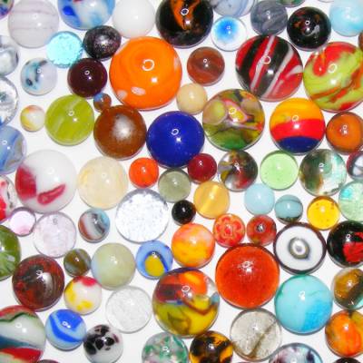 50 Muggelsteine Glas-Cabochon ca. 6-12 mm bunt recyceltes Glas