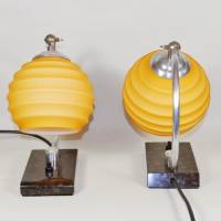 Unikate Tischlampen Paar Leuchten Nachtlicht einmalig 60er 50er sixties fifties mid century Messing upcycling vintage Bild 2