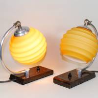 Unikate Tischlampen Paar Leuchten Nachtlicht einmalig 60er 50er sixties fifties mid century Messing upcycling vintage Bild 3
