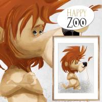 Kinder Bilder [6er Set, A3] Zoo Tiere Afrika Poster Deko Bild 3