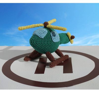 Amigurumi Häkelanleitung Spielzeug Luftfahrzeug Hubschrauber :-)
