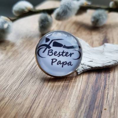 bester Papa Motorrad Krawattennadel Pin Anstecknadel Cabochon 20mm Vatertag Geschenk 