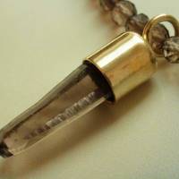 Anti-Stress-Kette aus Rauchquarz Kugeln mit einem Rauchquarzkristall Anhänger Bild 6