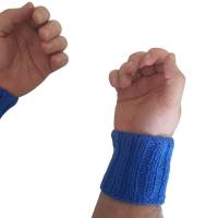 Pulswärmer handgestrickt blau  - Herren - Einheitsgröße - für Ihn - Modell 8 Bild 2