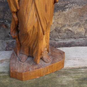 große Heiligenfigur 58 cm Mutter Gottes Holz geschnitzt Handarbeit Bild 6