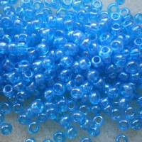 Hochwertige Glasperlen, Rocailles, 2,6 mm / 25 g * hellblau transparent Bild 1