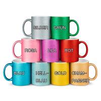 Glitzer Tasse mit Name / 9 verschiedene Farben / Geschenkidee mit Personalisierung / Premium Jahrgang Bild 2