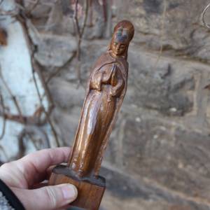 kleine Marienfigur Heiligenfigur Madonna Holz geschnitzt Handarbeit Bild 6