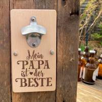 Geschenk Vatertag Flaschenöffner Wandflaschenöffner Öffner Papa Bild 1