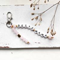 Beste Mama • Schlüsselanhänger | Perlen | Farbwahl | Geschenkidee Muttertag Bild 2