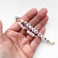 Beste Mama • Schlüsselanhänger | Perlen | Farbwahl | Geschenkidee Muttertag Bild 5