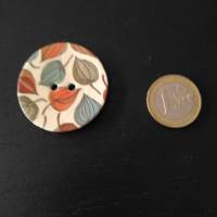 Kokos-Knopf mit Muster Lampionblume in zwei Größen Bild 2