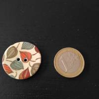 Kokos-Knopf mit Muster Lampionblume in zwei Größen Bild 6