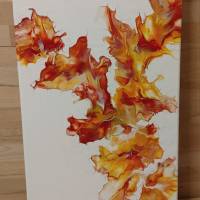 Fluid Art Painting "Autumn Leaves" 30 x 50 cm Bild 1