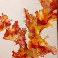 Fluid Art Painting "Autumn Leaves" 30 x 50 cm Bild 2