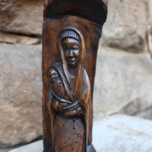 afrikanische Weihnachtskrippe Maria mit Kind Marienfigur Holz geschnitzt Bild 3
