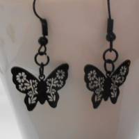 Filigran Schmetterling  schwarz Ohrhänger Ohrringe Bild 1